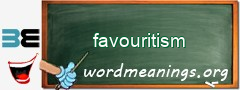 WordMeaning blackboard for favouritism